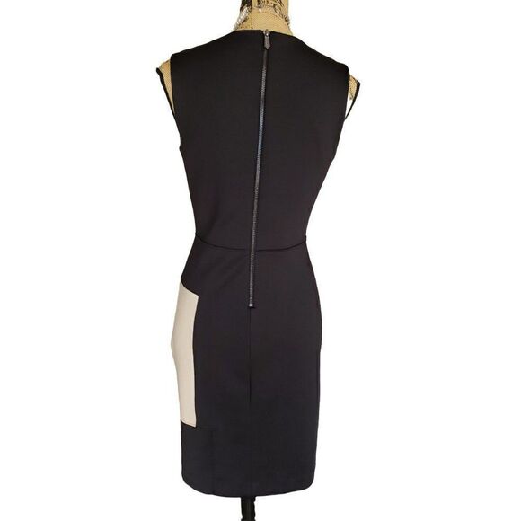Women's Sleeveless Sheath Dress Size 6 Colorblocked Midi Designer NWOT - Picture 4 of 7